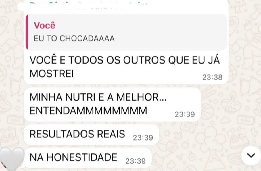Depoimento de paciente sobre resultados reais com acompanhamento nutricional